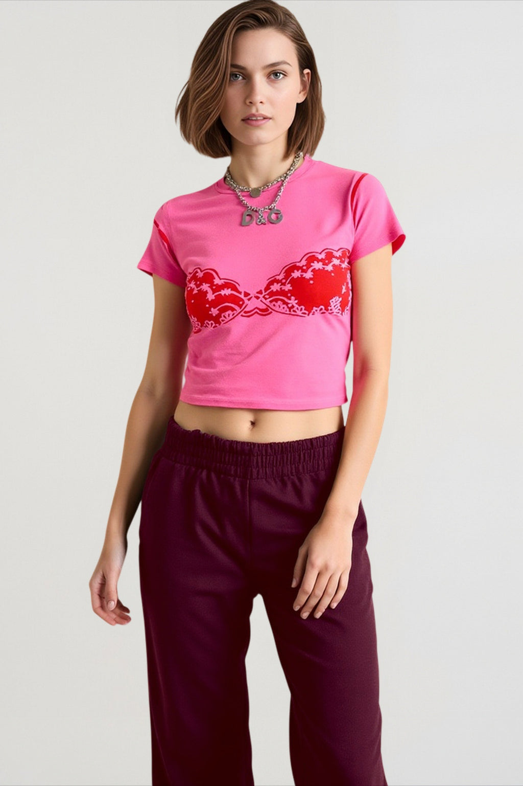 Lingerie Graphic Slim T-shirts