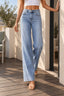 Loose Patchwork Wide Leg Jeans