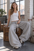 Solid Loose Hip-hop Drawstring Pants