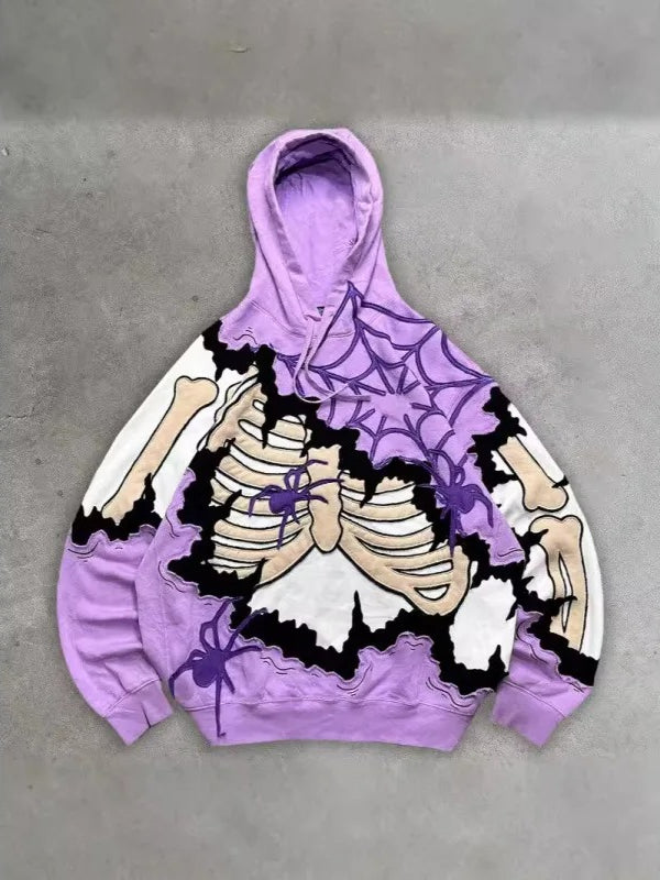 Gothic 3D Skeleton Print Hoodie Main image