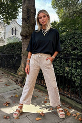 Gingham Print Elastic Waist Drawstring Lounge Pant