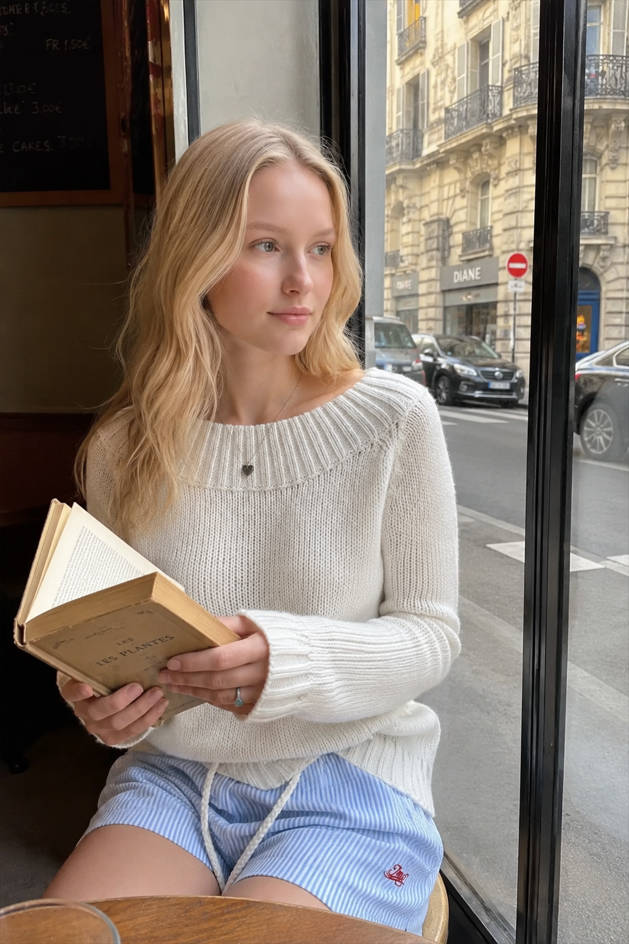 One Shoulder Knit Pullover Sweater Secondary image
