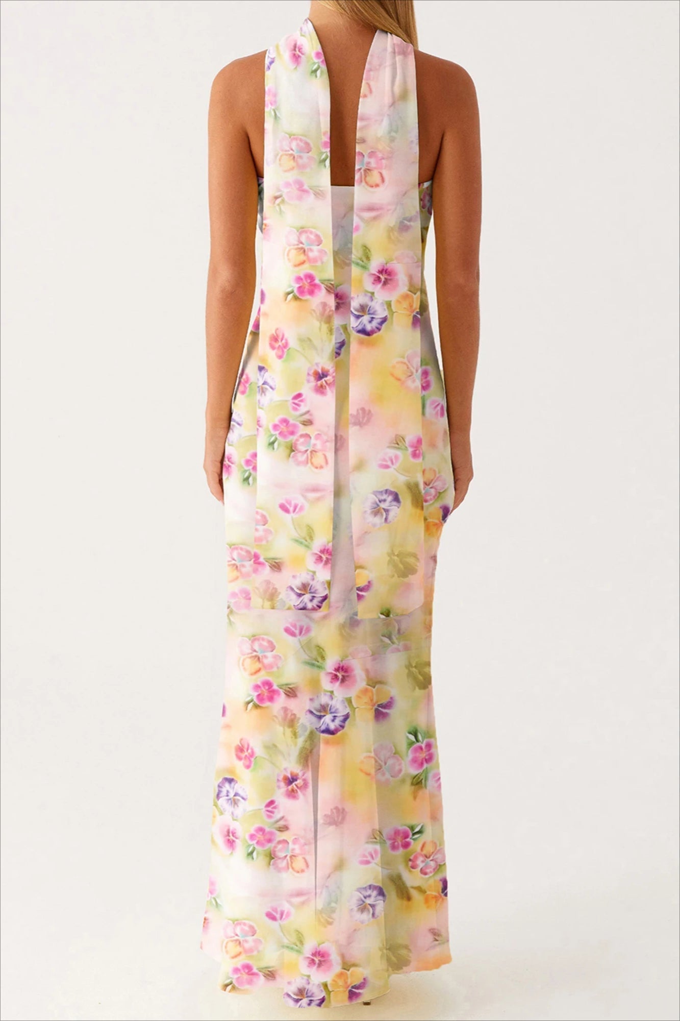 Strapless Ruffle Maxi Floral Dress Secondary image