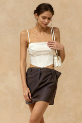 Cropped Sequin Graceful Halter Corset Top