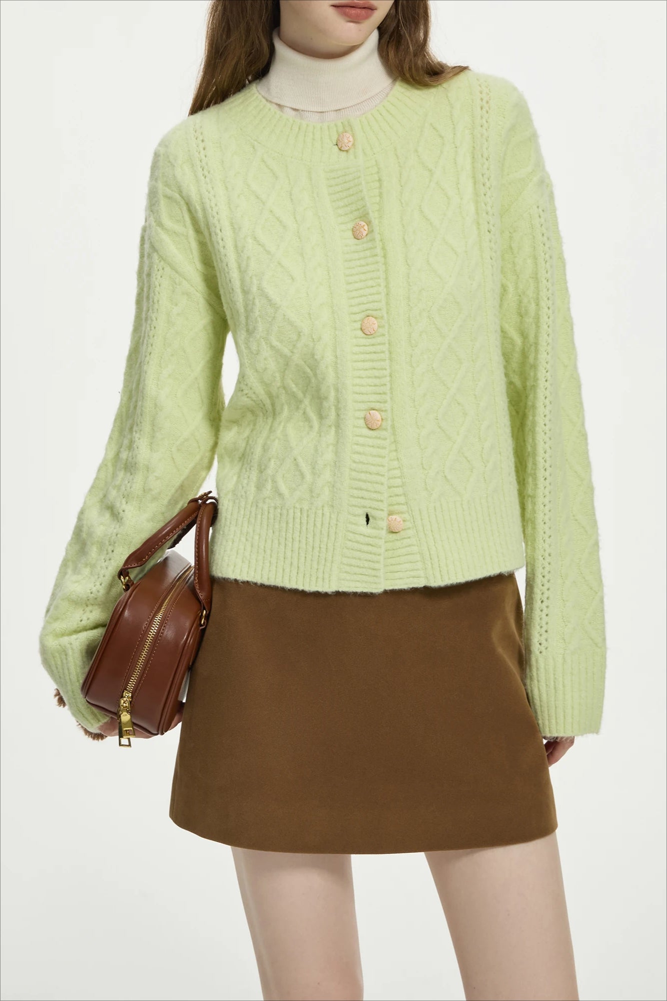 Chic Colorblock Knit Casual Cardigan Secondary image