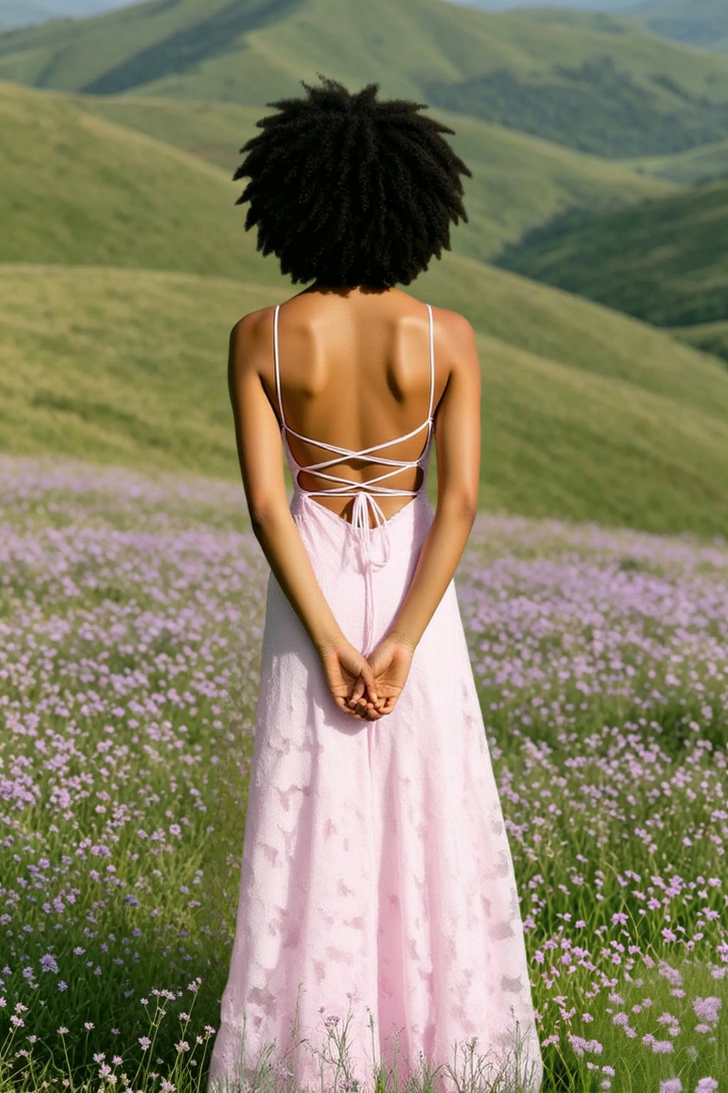 Backless Chiffon Maxi Dress