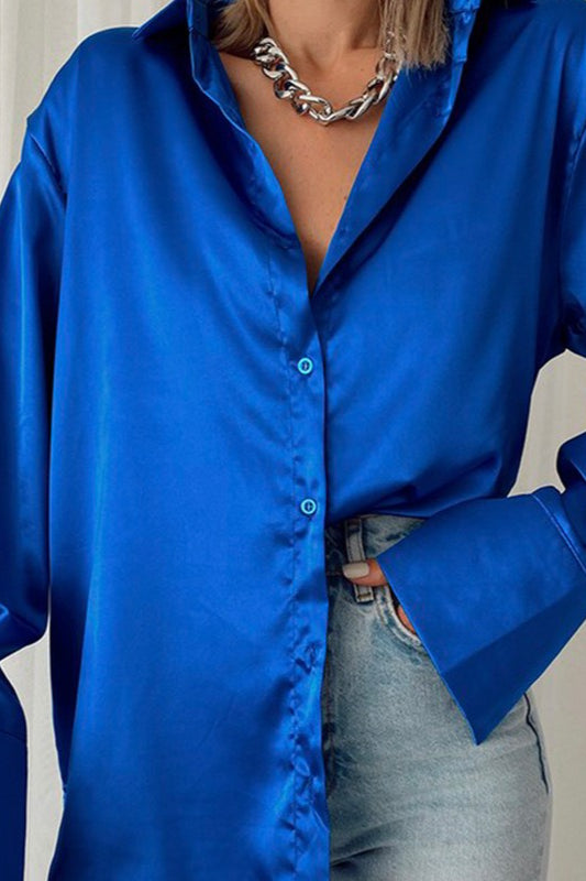 Lace Leather Panel Sheer  Long Sleeve Chic Blouse Secondary image