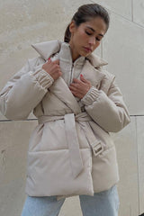 Structured Quilted Notch Collar Coat