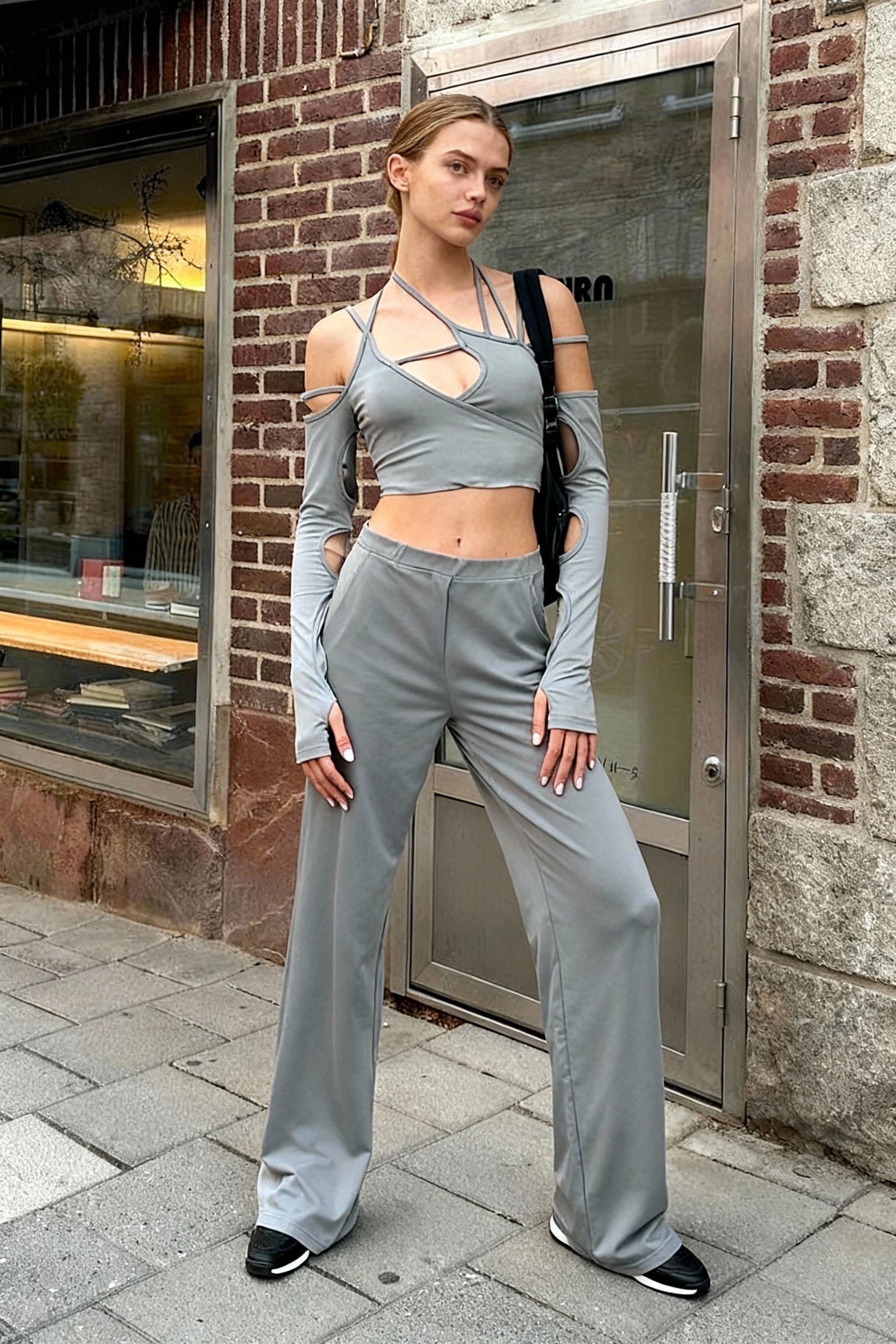 Phased Out Cut Out Cropped Top Secondary image