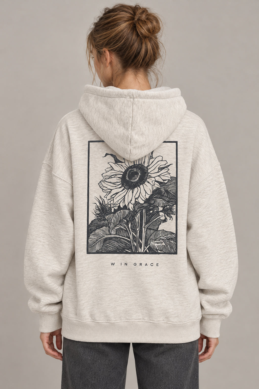 Vintage Graphic Loose Pullover Hoodie