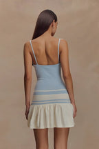 Sultry Color Block Slip Dress