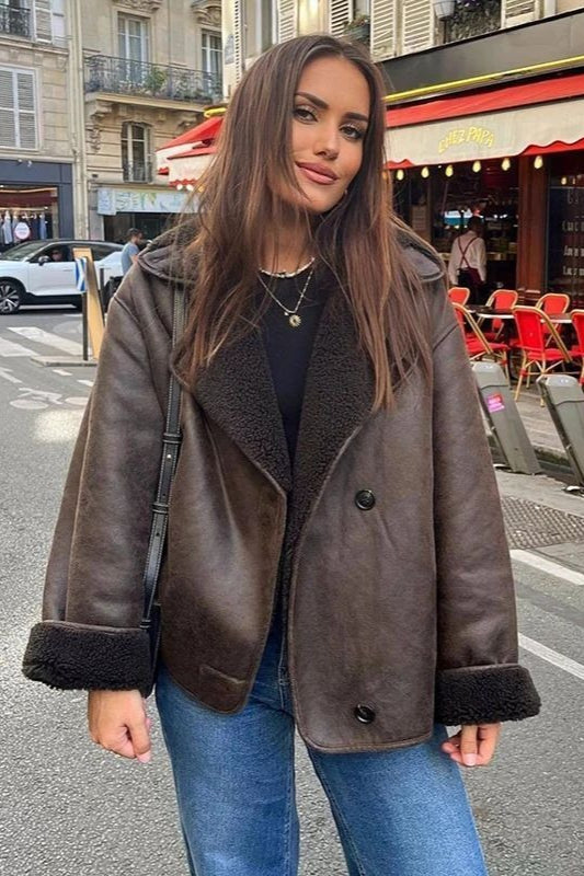 Warm Oversized Faux Shearling Coat Main image