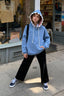 Funny Shark Patchwork Hoodie