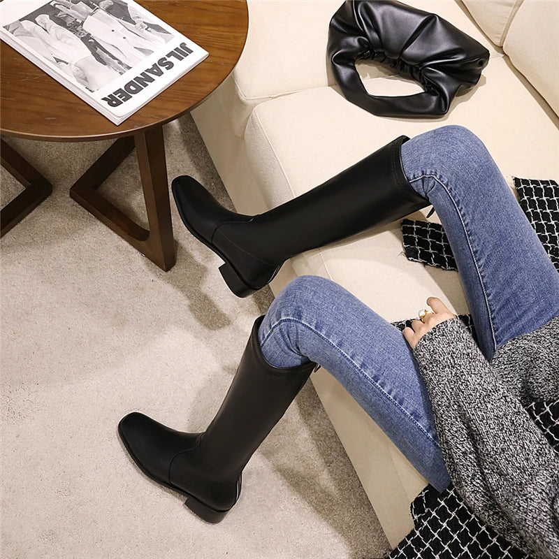 Designer Stylish Comfortable Fashionable Elegant Trendy Pointed Toe Knee High Boots Secondary image