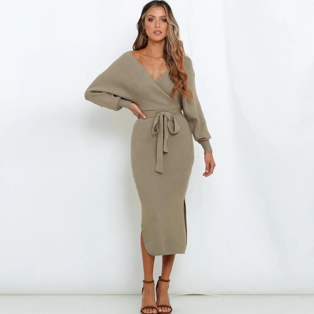 Autumn Winter New Slim-fit Elegant Bodycon Vestidos Y2K Midi Dresses Main image