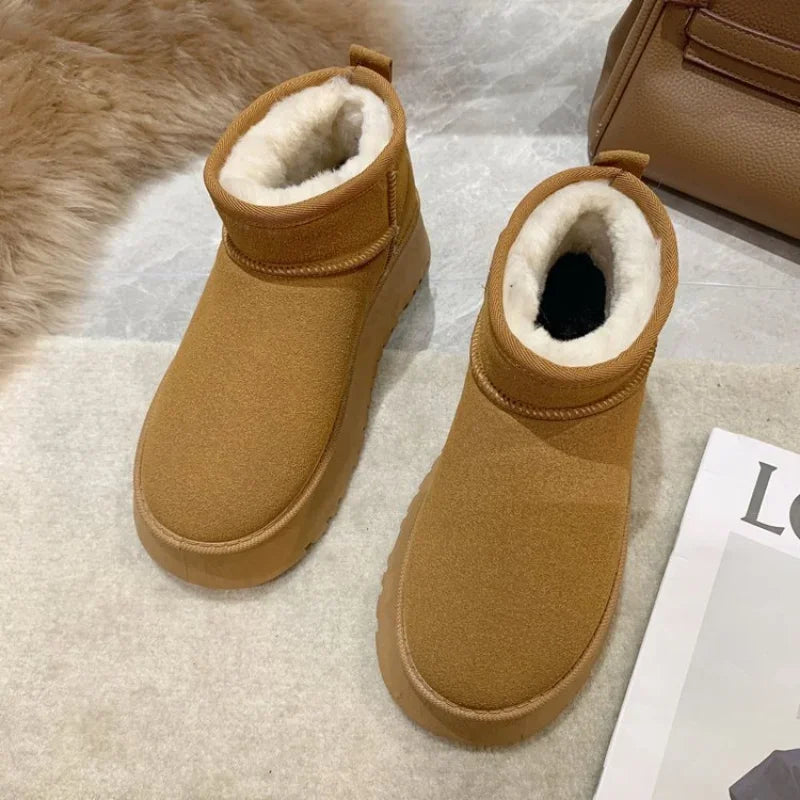 2023 New Classic Thickened Fluff Women's Snow Boots Comfortable Warm Ankle Boots Women Winter Ladies Shoes Chunky Botas Mujer Secondary image