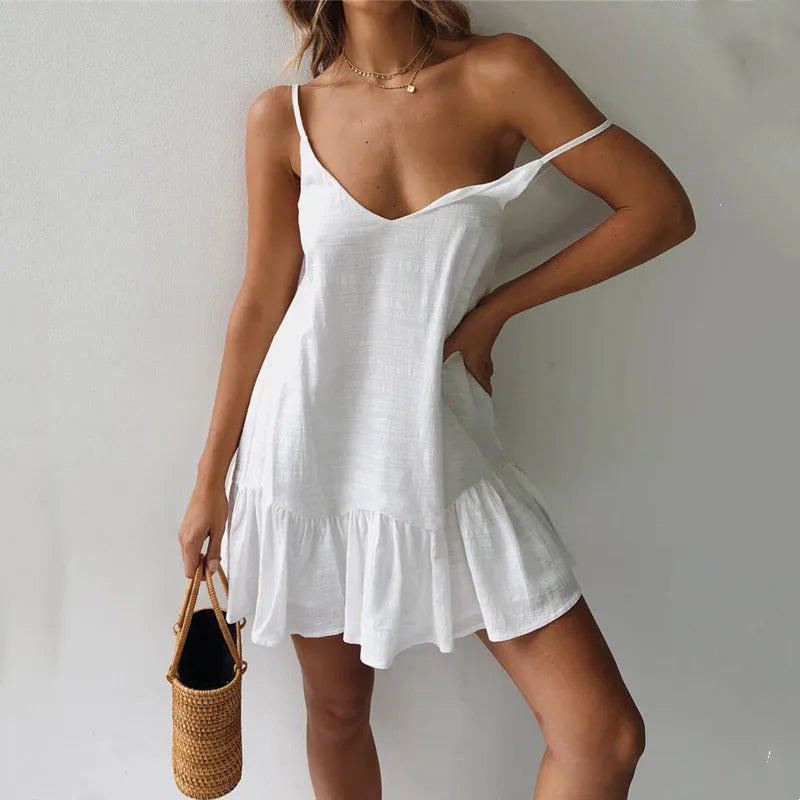 Strap Ruffle Sleeveless Green Midi Dress Secondary image