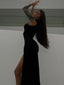 Summer Slit Elegant Holiday  Sleeveless Club Tank Solid Clothes Midi Dresses