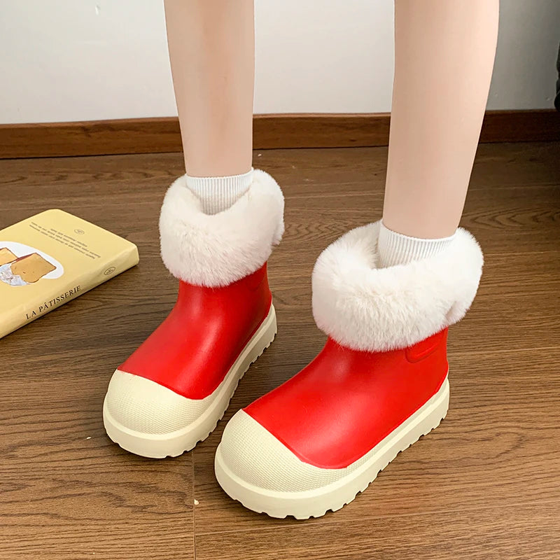 Short Tube Thick Sole Comfortable Fashion Non-slip Rubber Snow Boot