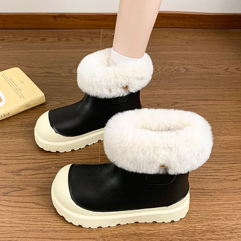 Short Tube Thick Sole Comfortable Fashion Non-slip Rubber Snow Boot Secondary image