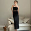 Gauze Slit High Waist Midi Dress