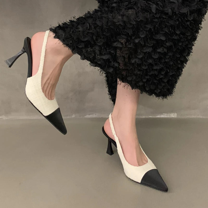 New Summer Casual Fashion Pointed Solid Color  Elegant Comfortable Stilettos Low Heel Pumps