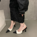 New Summer Casual Fashion Pointed Solid Color  Elegant Comfortable Stilettos Low Heel Pumps