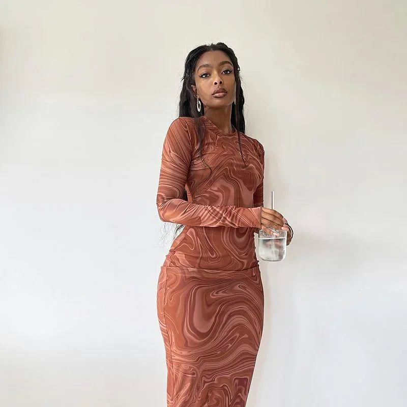 Satin Autumn Winter Elegant Birthday Club Fit Midi Dresses Secondary image