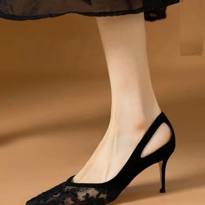 Closed Toe Green Thin Mid-heeled Fashion Comfortable Stylish New Low Heel Pumps Main image