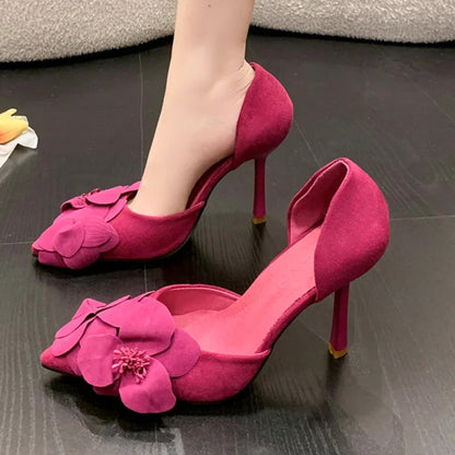 Comfortable Suede Fabric Designer Leisure Fashion Party Dress High Heel