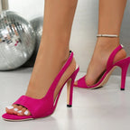 Fashion Comfortable Fish Mouth Open Toe Slip-on Large Size High Heel