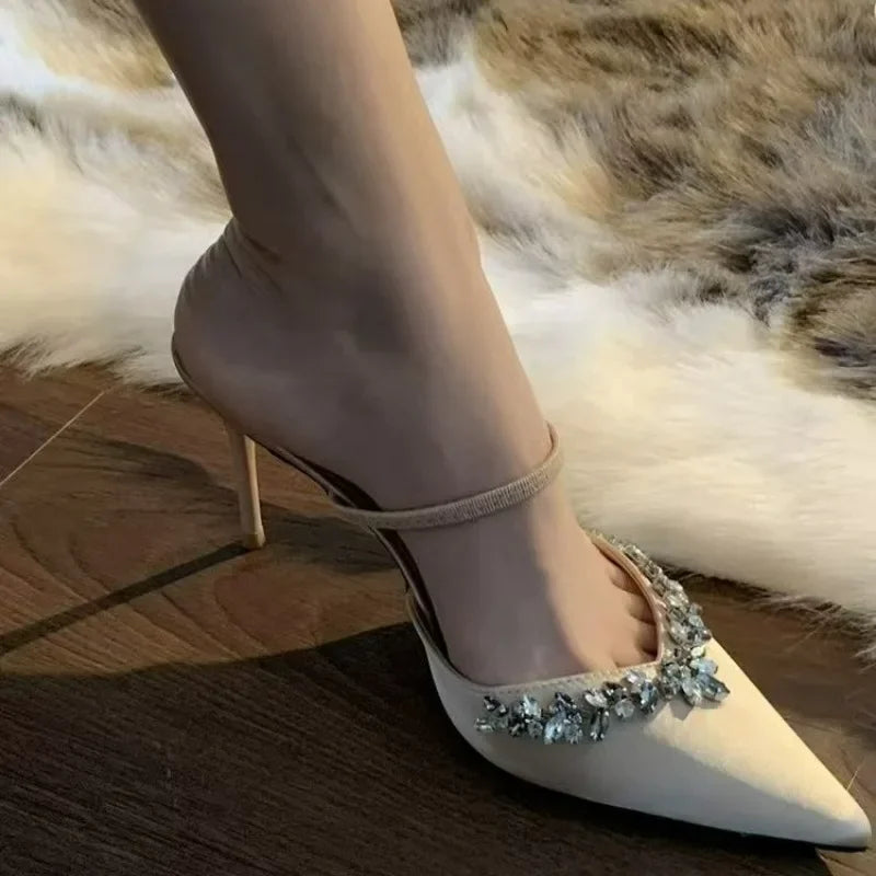 Summer  Pointed Slipper Elegant Simple Prom Party Fashion Shal Mouth Low Heel Pumps Secondary image
