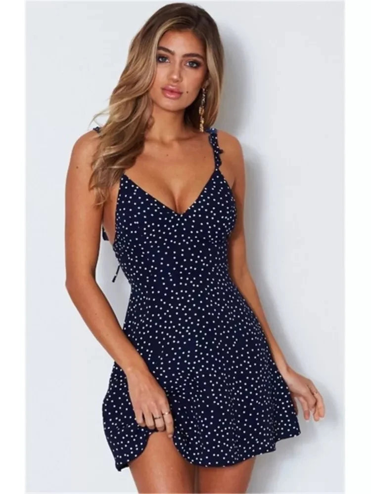 Women  Summer Casual Sleeveless Solid Female Midi Dresses Main image