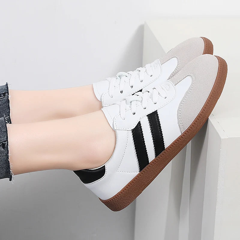 2024 Women Fashion Spring Trend Casual Flats New Comfort Vulcanized Platform Skateboard