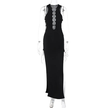 Pure Color Sexy Slim Party Streetwear Y2K Midi Dresses