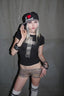 Rhinestone Cross Gothic Fitted T-Shirt