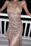 Holographic Sequins Halter Neck  Sequin Dress