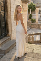 Spaghetti Strap Layered Formal Dress