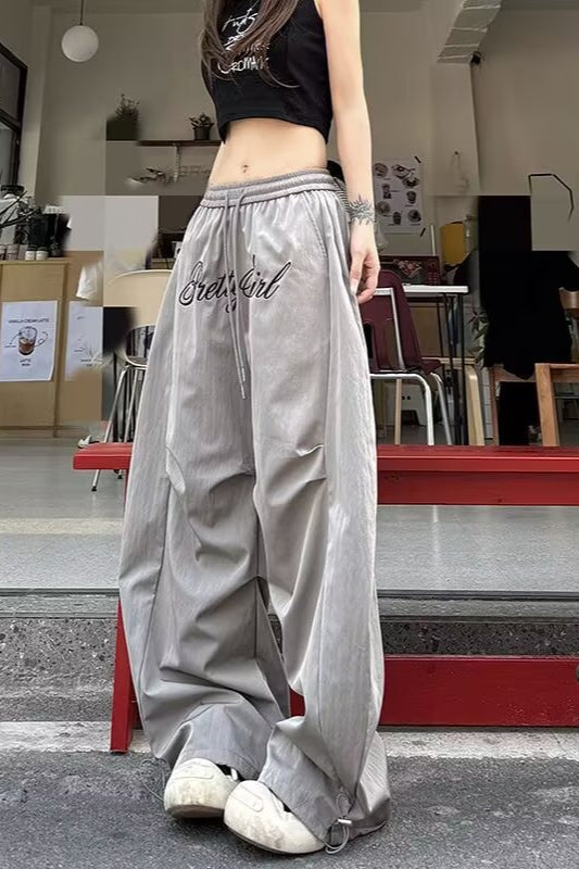 Vintage Hip Hop Curved Blade Wide Leg Cargo Casual Pants Secondary image