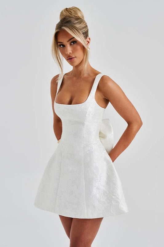 Square Neck Bow Bodycon Party Dress Secondary image