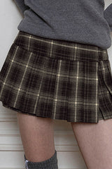Plaid Low Waist Bodycon Mini Skirt