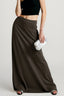 American Retro Solid Color Draped Skirt