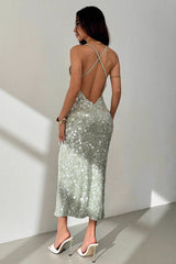 Slim Party Sequin Cami Elegant  Sequin Dress