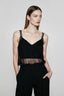Sheer Black Cropped Cami Top