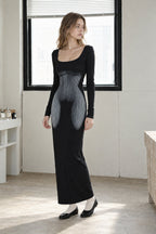 3D Body Print Maxi Dress