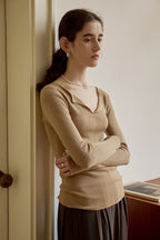 Elegant Slim Fit Wool Knit Top