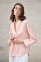 Sophisticated Relaxed Linen Blouse
