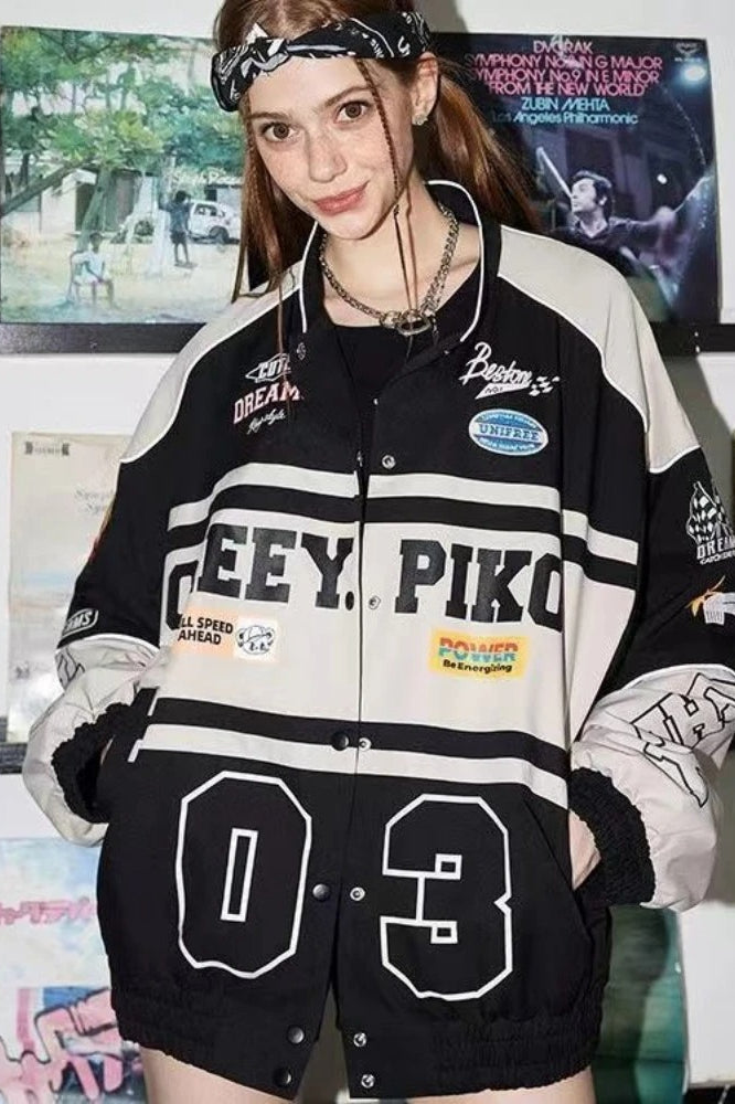 Retro Racing Baseball Bomber Jacket Secondary image