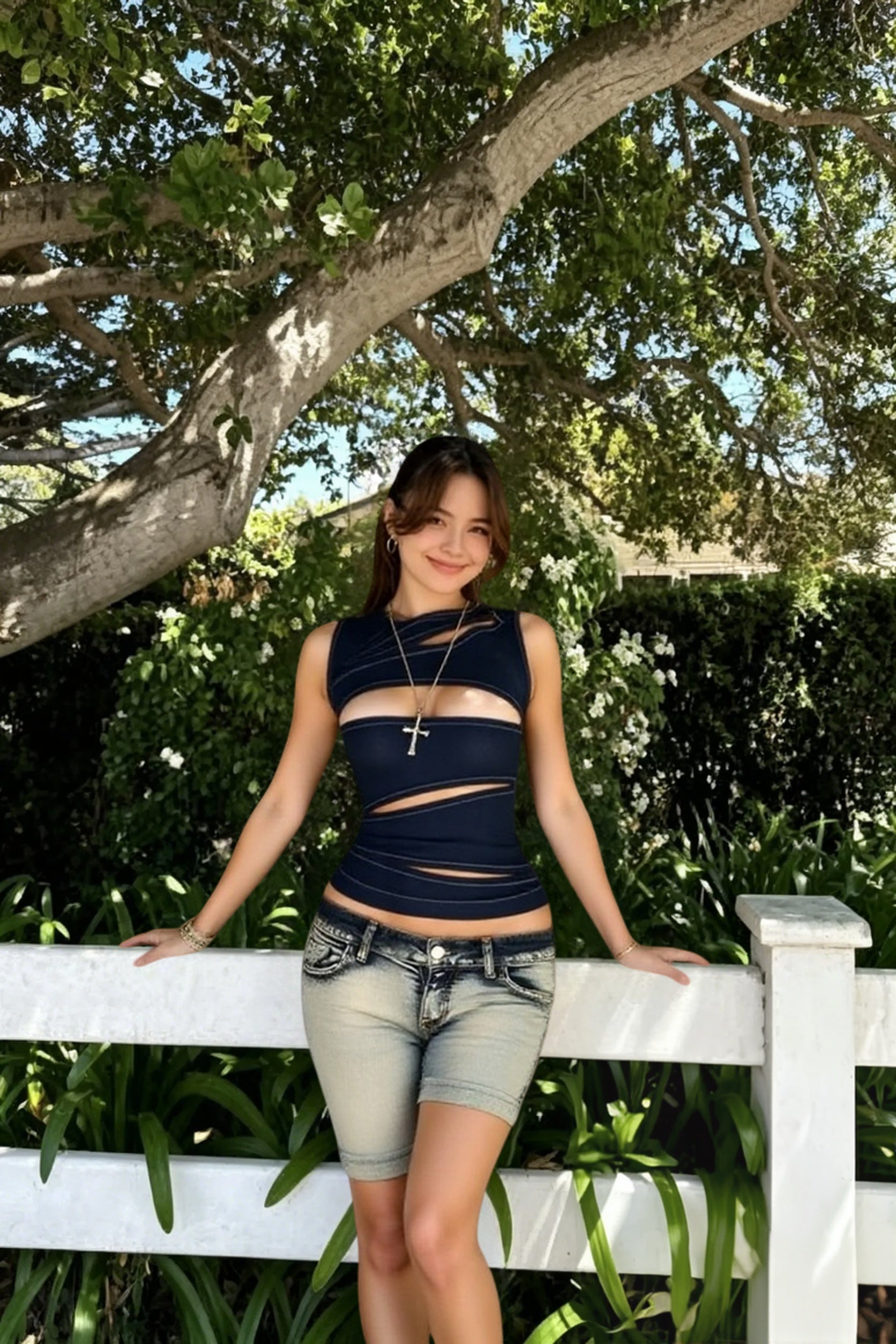 Slim Fit Hollow Cami Top Secondary image