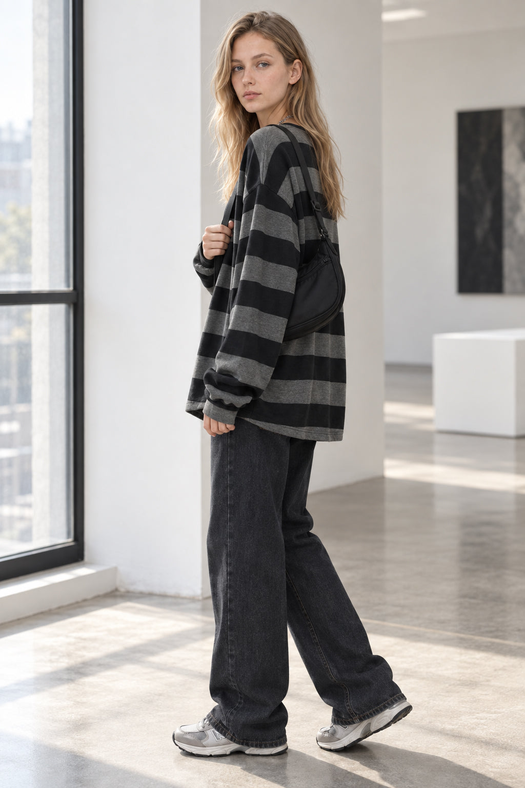 Stripe Long Grunge Arm Tee Secondary image